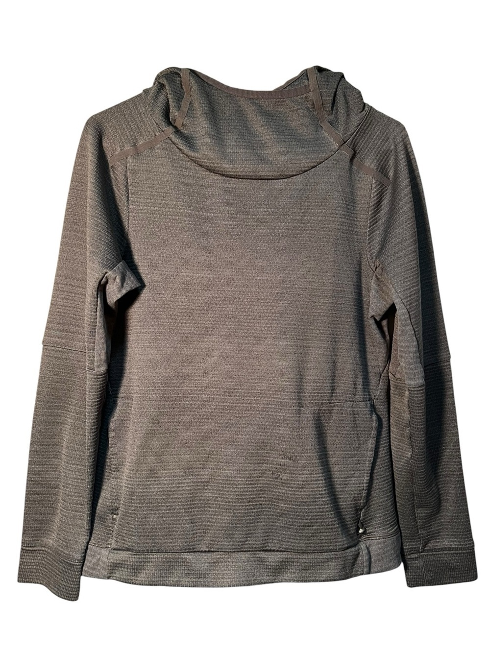 REI Co-Op Women's Size Medium Pullover Hoodie Dark Green Textured Marled Quilted